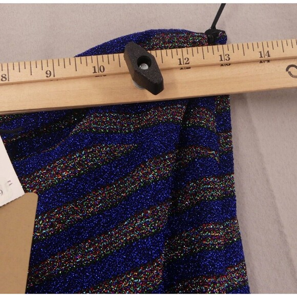 Rachel Comey XS Jumpsuit Wayne Strapless Glitter Sparkle Striped Blue NWT - Picture 4 of 11